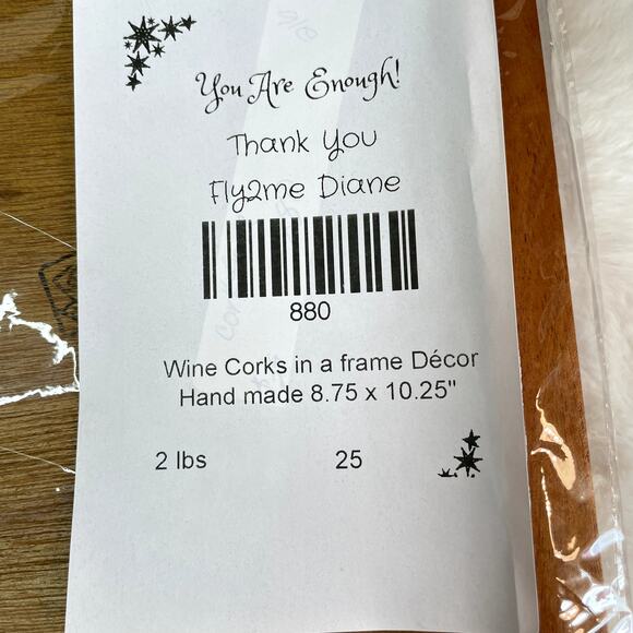 Wine Corks in a frame Décor Hand made 8.75 x 10.25" - Picture 5 of 5